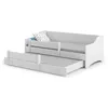 Image de Lit Enfant 1001jouets.fr Kris 160x80 Cm Blanc Bois De Pin Naturel