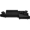 Image de Canapé d'angle rio convertible avec coffre en simili - angle droit, noir