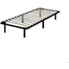 Image de Sommier kit en bois et acier Noir 90x200 cm