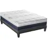 Image de Ensemble Matelas Ferme 31cm À Mémoire De Forme Et Sommier 30cm En Bois Castellane-140x190