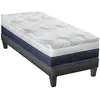 Image de Ensemble Matelas Ferme 31cm À Mémoire De Forme Et Sommier 30cm En Bois Castellane-90x200