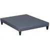 Image de Sommier En Bois Tapissier Kit 140x190 Cm Coloris Gris Ciment Livré En Kit