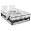 Image de Pack Royal 5 Etoiles 140x190 cm Matelas Mousse + Sommier Bois + Accessoires
