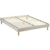 Image de Nuit de coton sommier à lattes en bois lino 180x200 cm coloris beige livré en kit Made in Europe