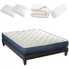 Image de Pack Quinconces 180x200 Cm Matelas Mémoire De Forme + Sommier + Accessoires