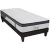 Image de Ensemble Matelas Moelleux 25cm À Mémoire De Forme Et Sommier 30cm En Bois Tivoli-90x200