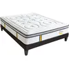 Image de Ensemble Reina 2.0 180x200 Cm Matelas Ressorts Ensachés + Sommier Bois
