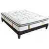 Image de Bellecour literie ensemble reina 2.0 180x200 cm matelas ressorts ensachés + sommier bois Made in Europe