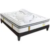 Image de Pack Reina 2.0 160x200 cm Matelas Ressorts + Sommier Bois + Accessoires