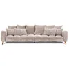 Image de Canapé droit Altamo en velours beige - 4 places