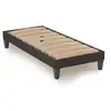 Image de Sommier en kit en kit tissu gris anthracite - 90x190 cm Made in Belgique