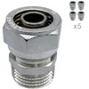 Image de Raccord mâle à compression 1/2 x Ø16 - SANIVERRE - Lot de 5