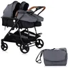 Image de DUO SMART Poussette jumeaux ou enfants rapprochés largeur 79 cm Gris sans cosy
