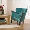 Image de Max - fauteuil club clouté style moderne en velours et bois, 1 place