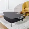 Image de East side - table basse style industriel, en métal noir, double plateau