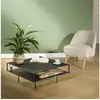 Image de Mia - fauteuil crapaud style scandinave en lin coton, 1 place