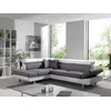 Image de Lisbona - Canapé D'angle Gauche Convertible - 5 Places - Avec Têtières - Blanc / Gris
