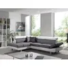 Image de Lisbona - Canapé dangle gauche convertible - 5 places - avec têtières - Blanc / Gris