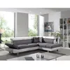 Image de Lisbona - Canapé dangle droit convertible - 5 places - avec têtières - Blanc / Gris