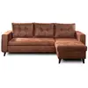 Image de Nordic - canapé d'angle réversible - 4 places - convertible - industriel vintage - best mobilier - marron NORDIC
