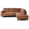 Image de Nordic - canapé d'angle droit - 5 places - convertible - best mobilier - marron NORDIC