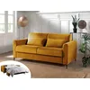 Image de Owen - Canapé 3 Places Convertible Express Couchage Quotidien 140 Cm Matelas 12 Cm En Velours - Jaune