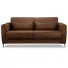 Image de Allan - canapé 3 places convertible express couchage quotidien 140 cm matelas 12 cm en microfibre - lisa design - marron ALLAN