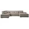 Image de Vermont - canapé panoramique d'angle gauche - 7 places - xxl - lisa design - beige VERMONT