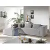 Image de Stella - Canapé D'angle Gauche En Velours Côtelé - 4 Places - Gris Clair