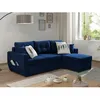 Image de Astoria - canapé dangle réversible - convertible avec coffre - style contemporain- 4 places - Bleu marine