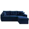 Image de Astoria - canapé d'angle réversible - convertible avec coffre - style contemporain- 4 places - best mobilier - bleu marine ASTORIA