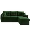 Image de Astoria - canapé d'angle réversible - convertible avec coffre - style contemporain- 4 places - best mobilier - vert ASTORIA
