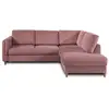 Image de Brooke - canapé d'angle droit - convertible - 5 places - en velours - lisa design - rose BROOKE