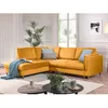 Image de Brooke - canapé dangle gauche - convertible - 5 places - en velours - Jaune