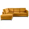 Image de Brooke - canapé d'angle gauche - convertible - 5 places - en velours - lisa design - jaune BROOKE