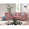 Image de Brooke - Canapé D'angle Gauche - Convertible - 5 Places - En Velours - Rose