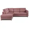 Image de Brooke - canapé d'angle gauche - convertible - 5 places - en velours - lisa design - rose BROOKE
