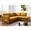 Image de Anna - Canapé D'angle Droit - 5 Places - Convertible - En Velours - Jaune