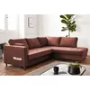 Image de Anna - Canapé D'angle Droit - 5 Places - Convertible - En Velours - Rose