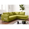 Image de Anna - Canapé D'angle Droit - 5 Places - Convertible - En Velours - Vert Olive