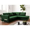 Image de Anna - Canapé D'angle Droit - 5 Places - Convertible - En Velours - Vert