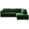 Image de Anna - canapé d'angle droit - 5 places - convertible - en velours - lisa design - vert ANNA