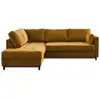 Image de Anna - canapé d'angle gauche - 5 places - convertible - en velours - lisa design - jaune ANNA