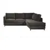 Image de Jake - canapé d'angle droit - convertible - 5 places - en velours côtelé - lisa design - gris foncé JAKE
