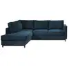 Image de Jake - canapé d'angle gauche - convertible - 5 places - en velours côtelé - lisa design - bleu ardoise JAKE