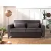 Image de Owen - Canapé 3 Places Convertible Express Couchage Quotidien 140 Cm Matelas 12 Cm En Velours - Gris Foncé