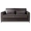 Image de Owen - canapé 3 places convertible express couchage quotidien 140 cm matelas 12 cm en velours - lisa design - gris foncé OWEN