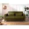 Image de Owen - Canapé 3 Places Convertible Express Couchage Quotidien 140 Cm Matelas 12 Cm En Velours - Vert Olive