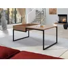 Image de Tim - Table Basse - Effet Bois Et Métal Noir - 105 Cm - Style Industriel - Bois