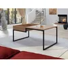 Image de Tim - table basse - effet bois et métal noir - 105 cm - style industriel - Bois